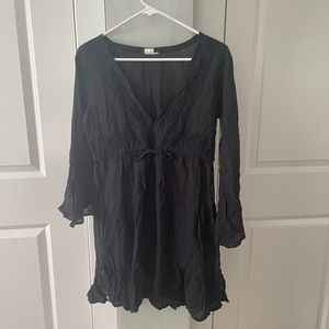 Black flowy swimsuit coverup